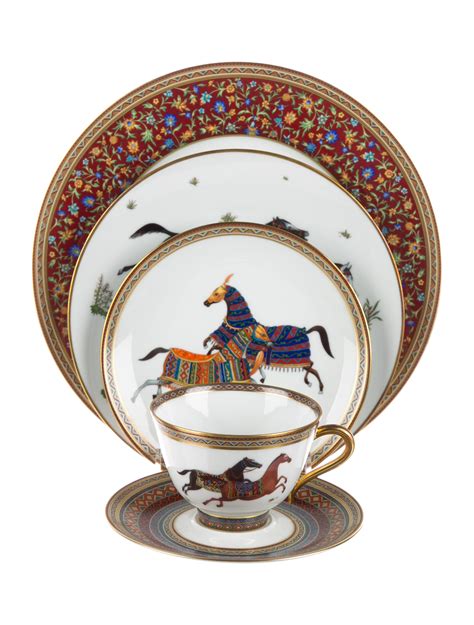 replica hermes dinnerware set|hermes equestrian plates.